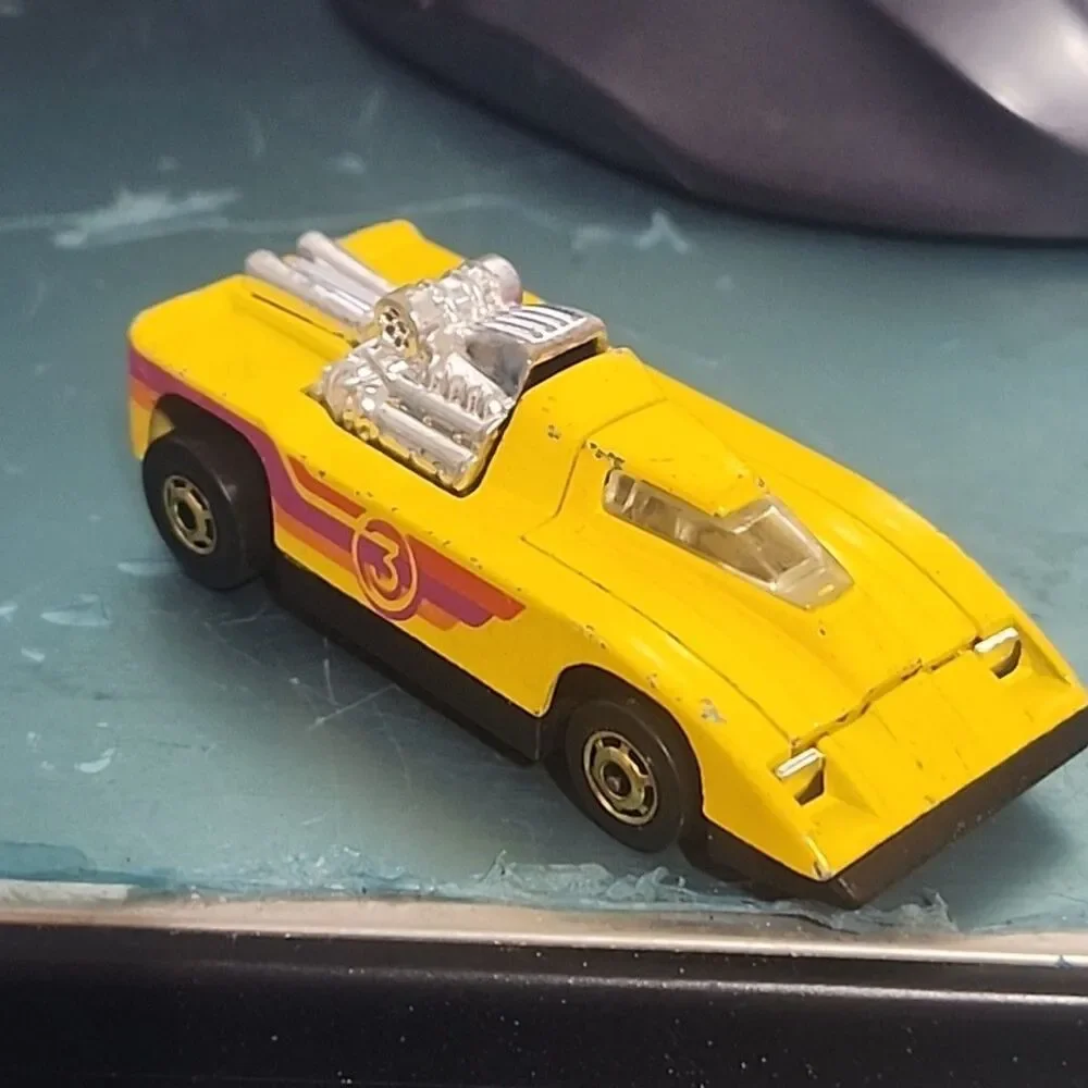 Hot Wheels 1980 Yellow Cannonade Twin Turbo # 3 Race Car
